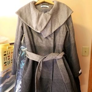 NWOT CALVIN KLEIN OMBRE TRENCH COAT 6 M